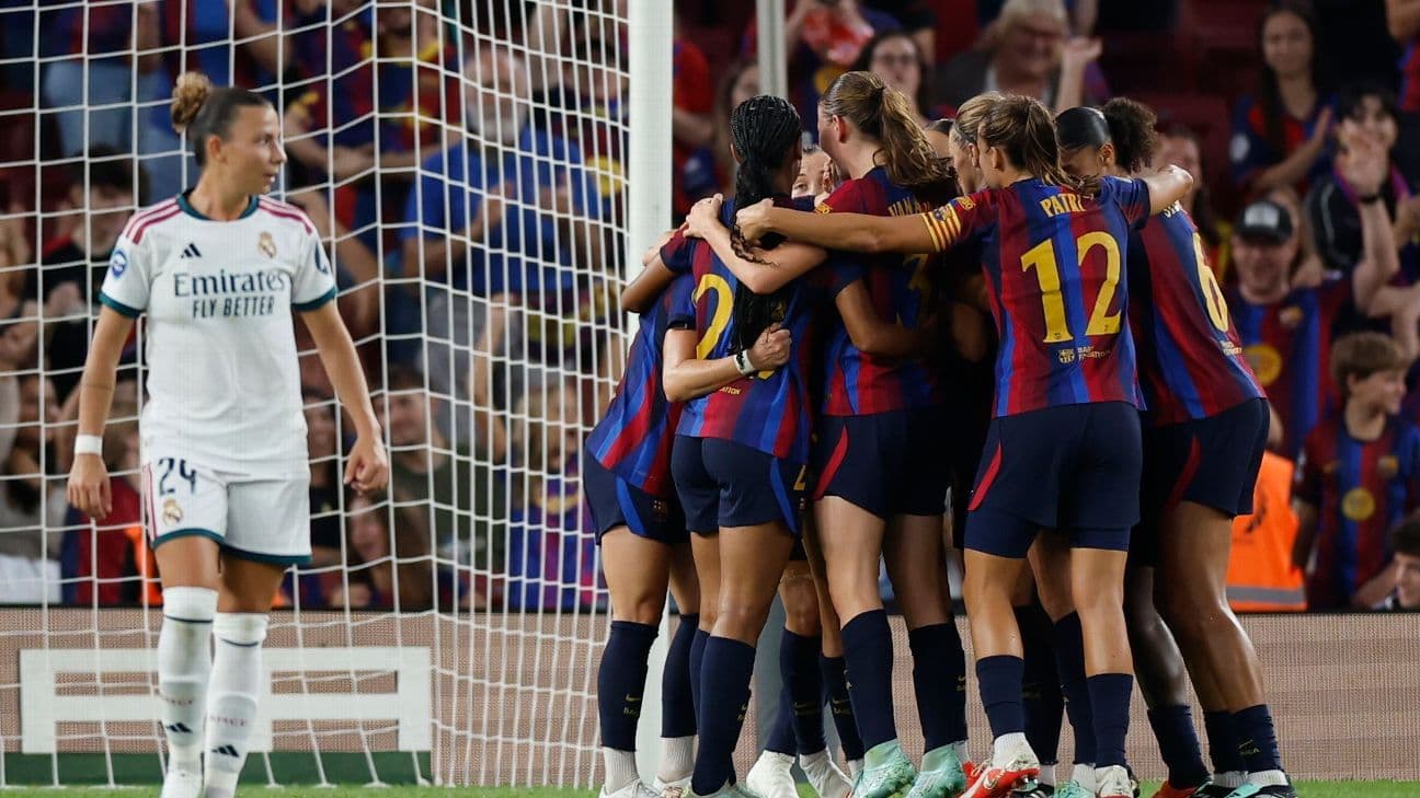 Barcelona arrolla al Real Madrid en el Clásico femenino