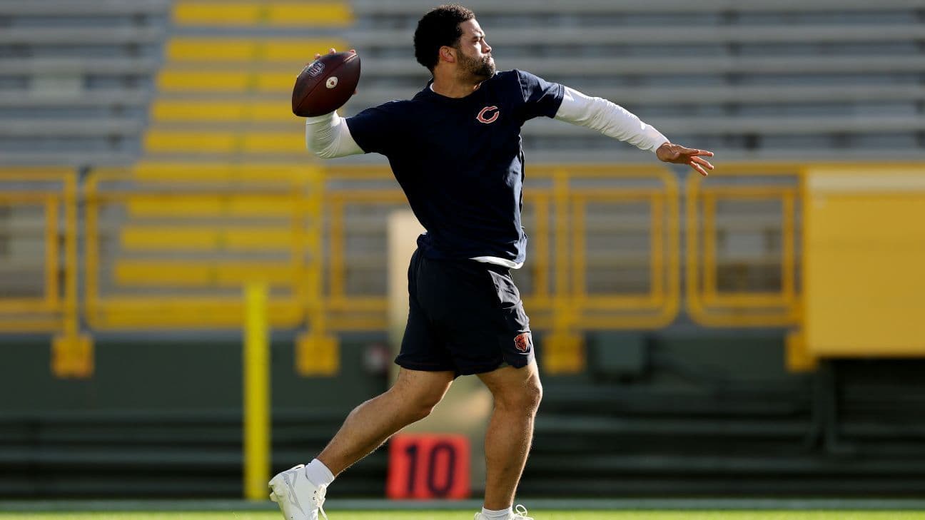 Caleb Williams, QB Bears, no sabe si podrá jugar vs. Falcons