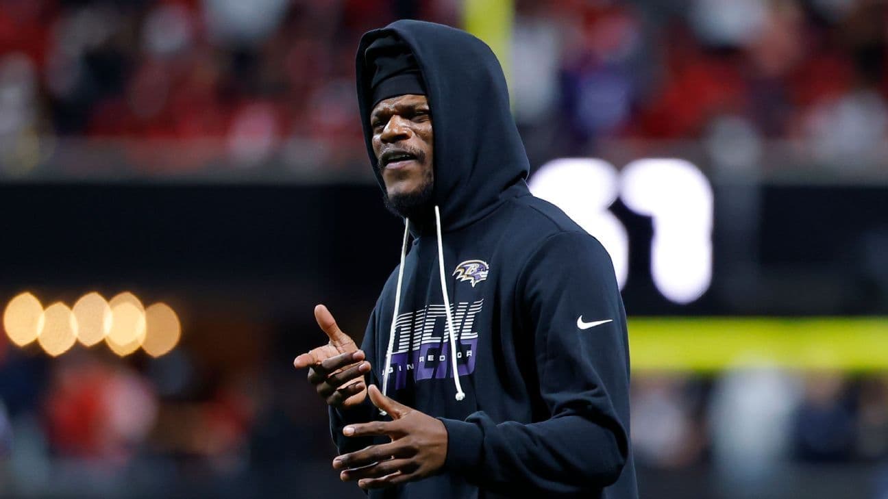 Ravens descartan otra vez a Lamar Jackson, que se pierde juego vs Browns