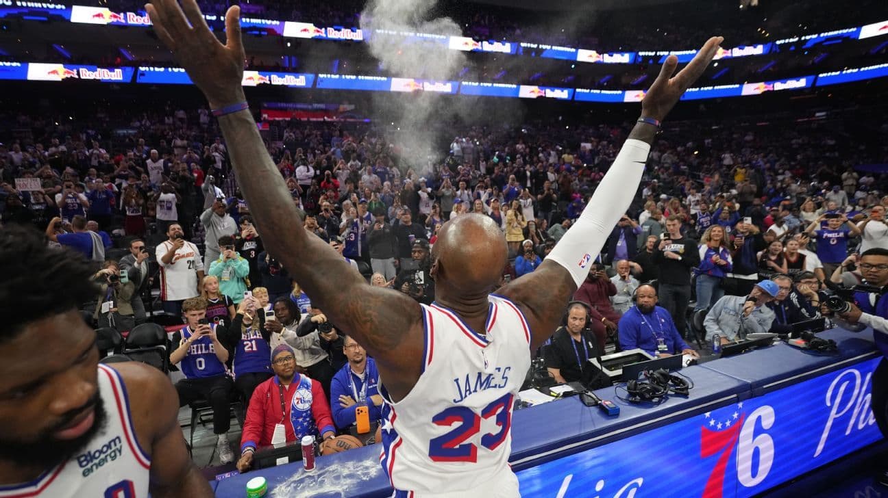 LeBron James deslumbra con clavada en debut con los Sixers en Filadelfia