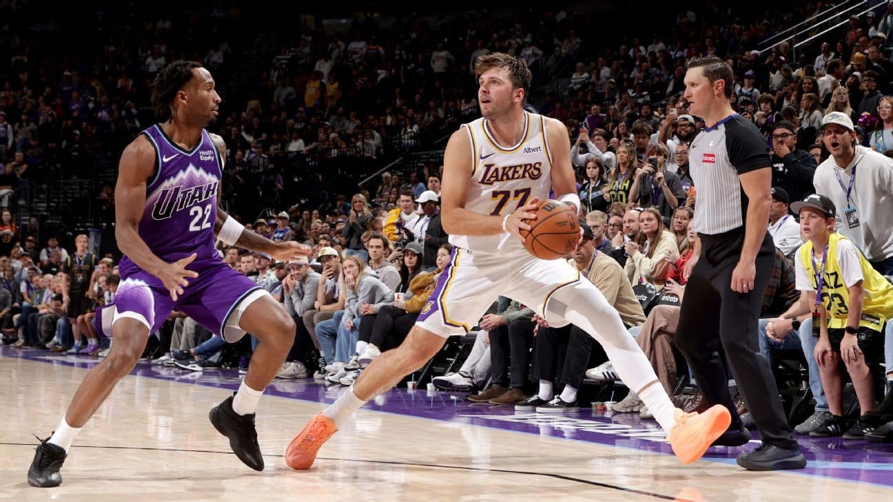 Luka Doncic anota 52 puntos en la victoria de los Lakers ante los Jazz