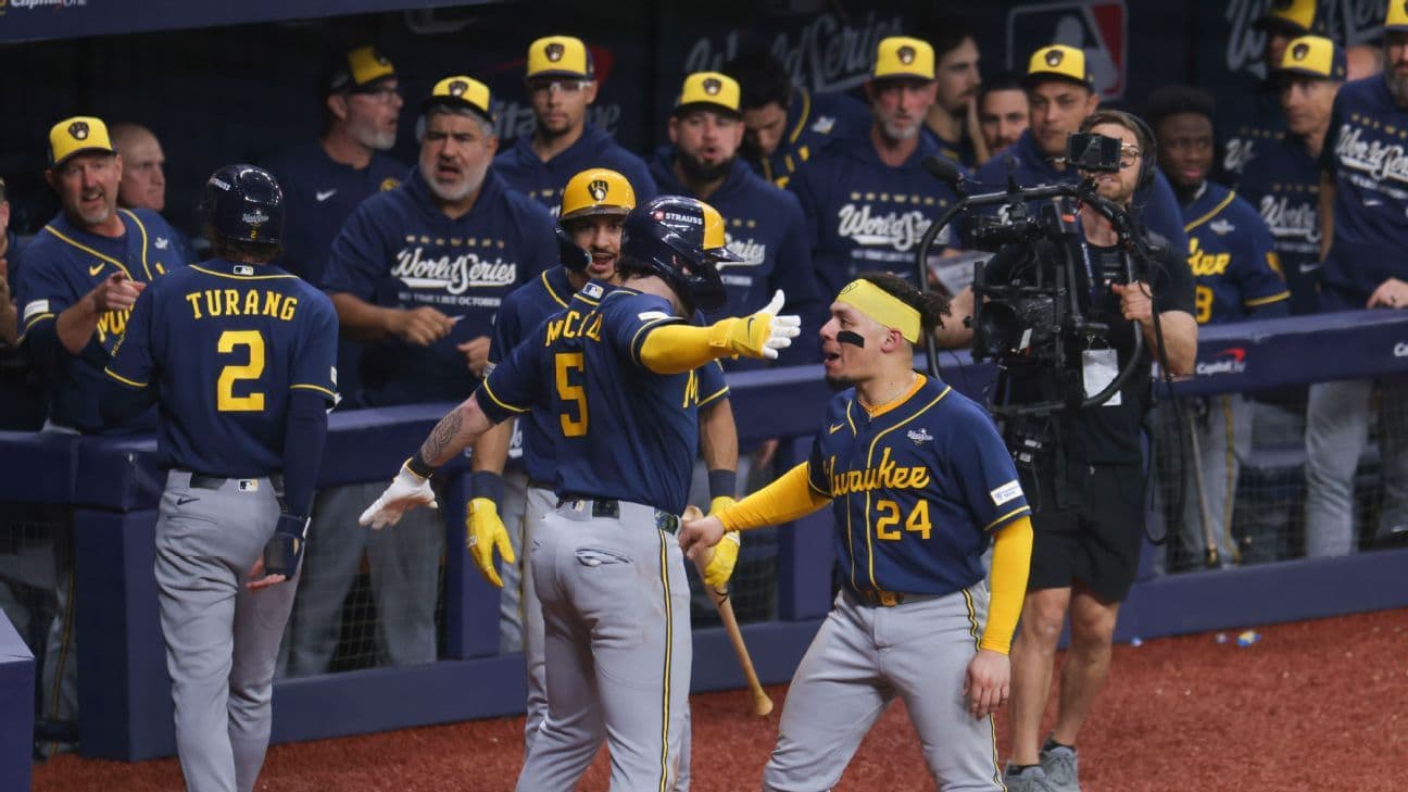 Brewers está a un triunfo de conquistar su primer título de Serie Mundial