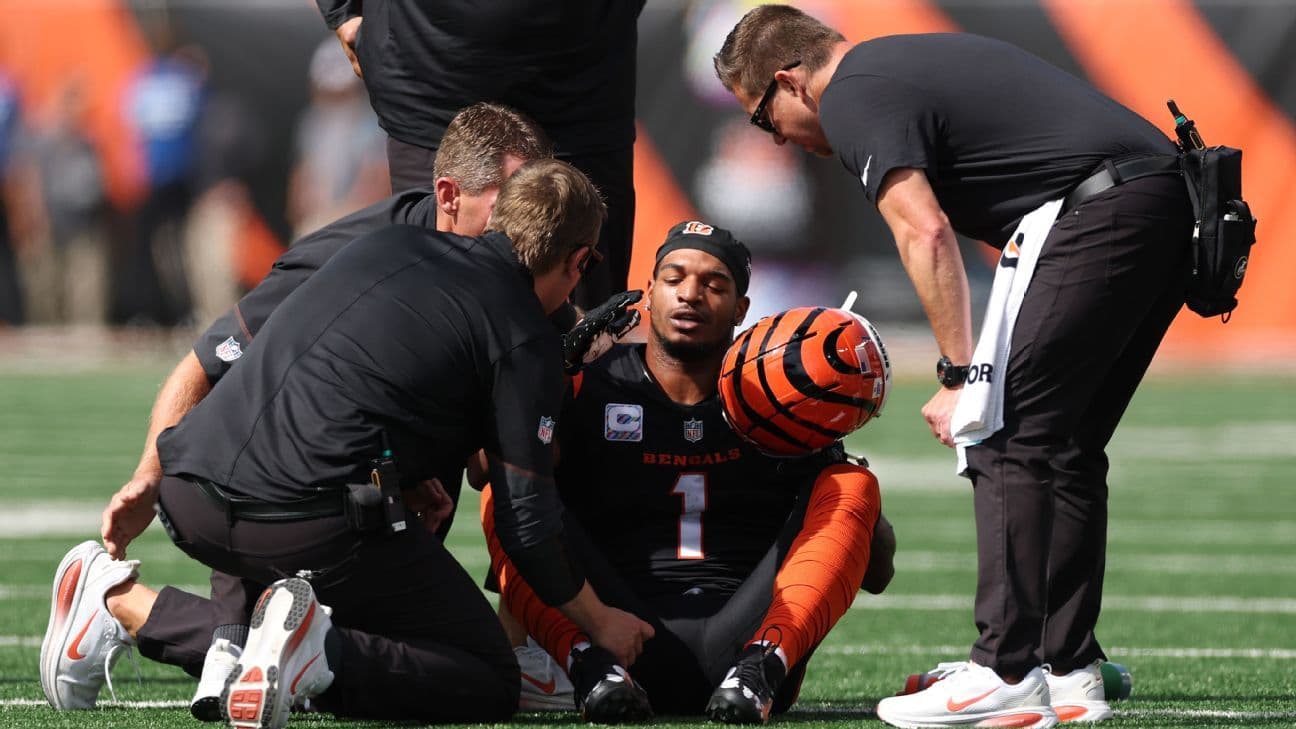 NFL: Ja'Marr Chase sufre conmoción en caída de Bengals vs Jaguars
