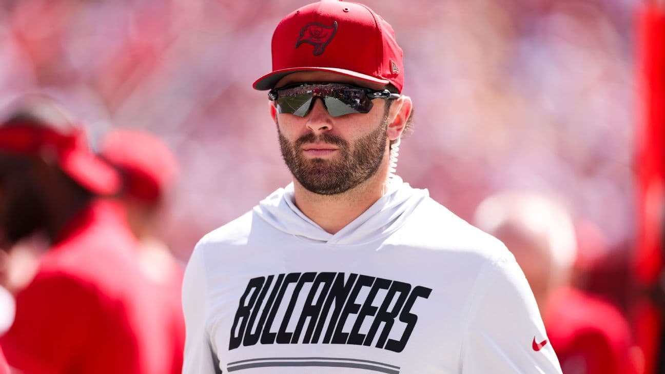 Buccaneers esperan a Baker Mayfield vs. Panthers