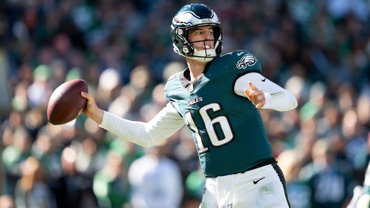 NFL: Tanner McKee busca salvar la temporada de los Eagles