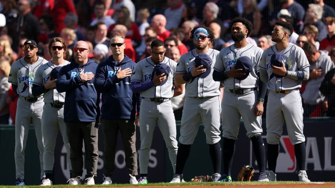 Rays y Guardians mantienen alineaciones del viernes para el sábado
