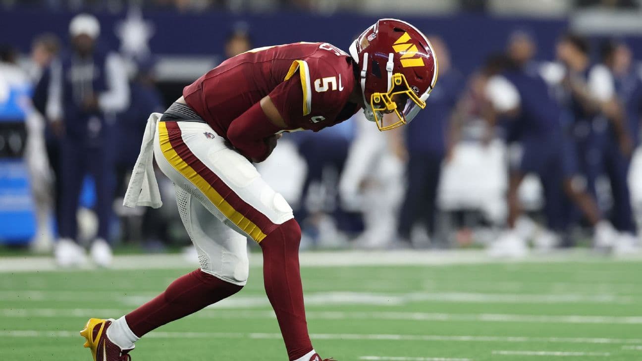 NFL: Commanders descartan a QB Jayden Daniels vs Colts en Londres