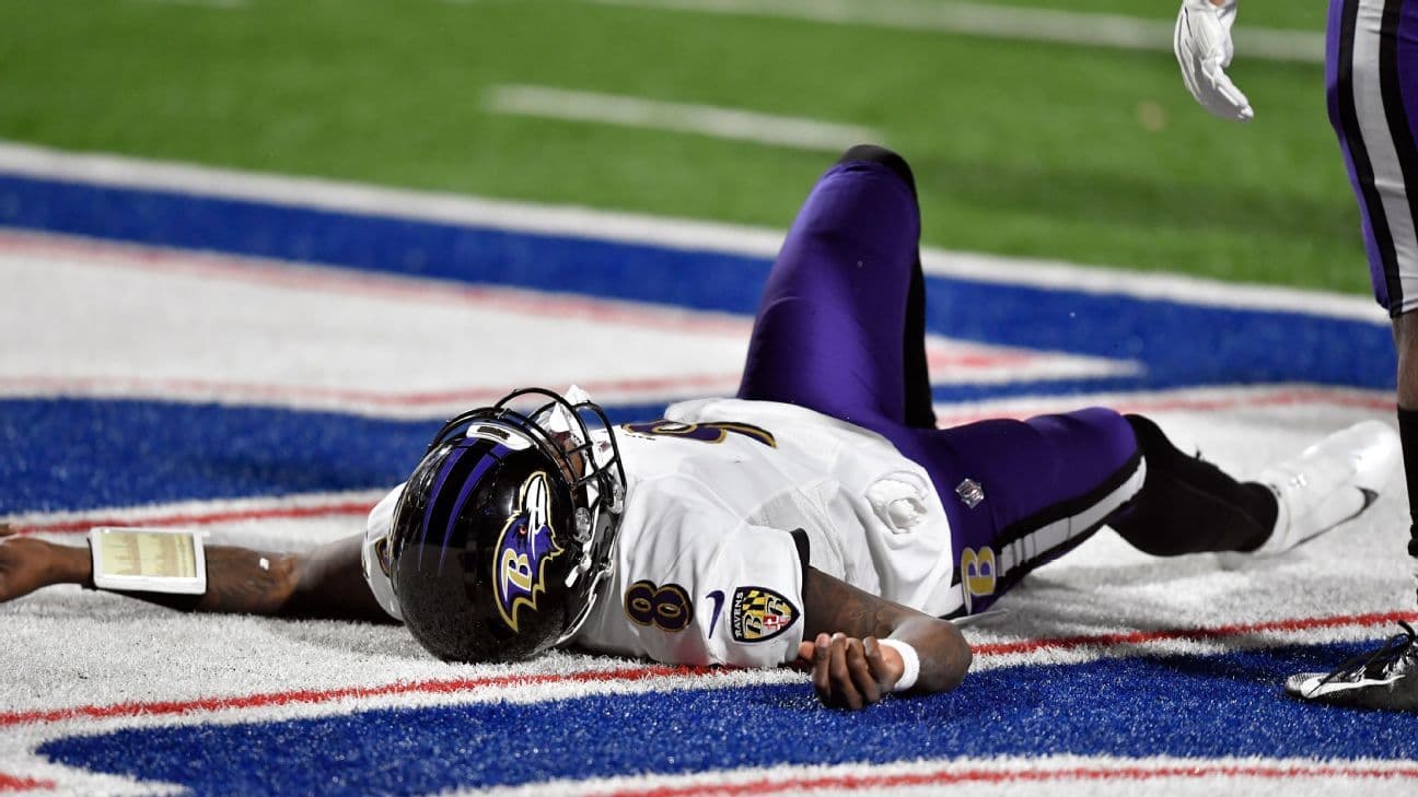 NFL: el complicado historial de lesiones de Lamar Jackson