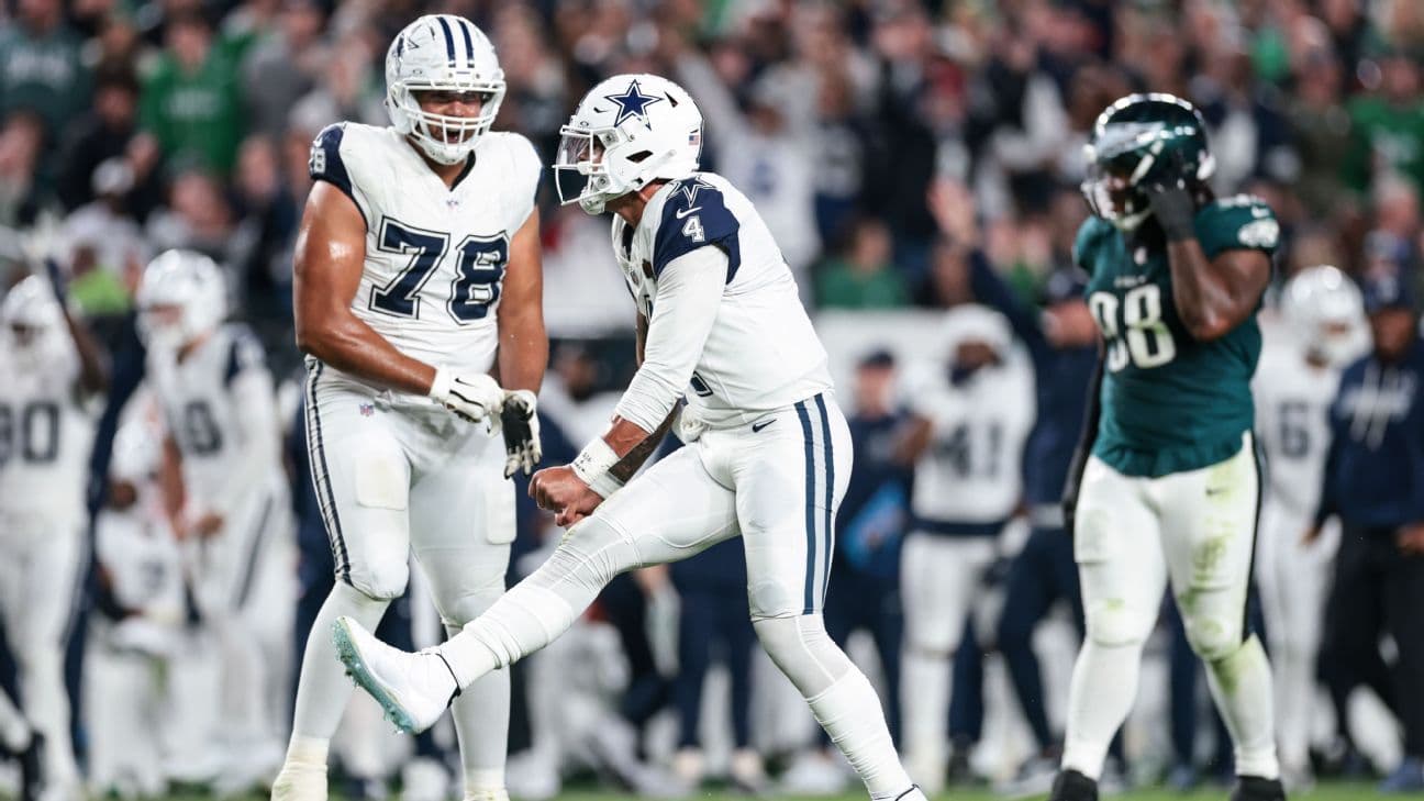 Cowboys logran contundente victoria de MNF en Philadelphia