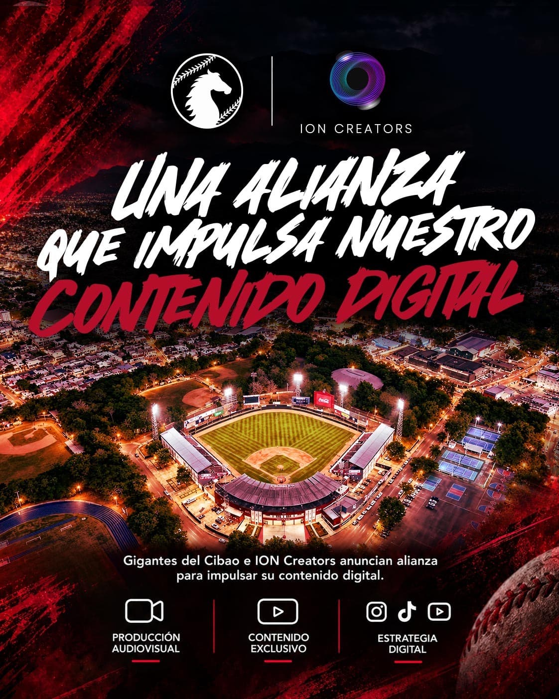 Gigantes del Cibao e ION Creators anuncian alianza para impulsar su contenido digital