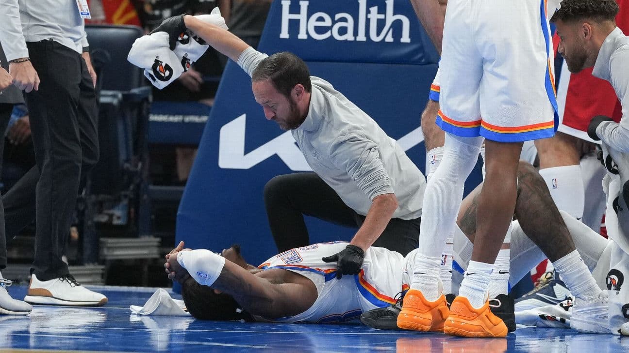 Jalen Williams, del Thunder, es retirado de la cancha con una lesión importante